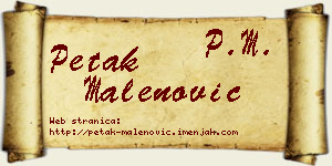 Petak Malenović vizit kartica